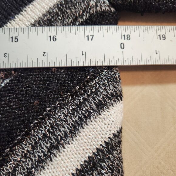 Alfred Dunner Women's S Embellish Black White Two-fer 3/4 Sleeve Sweater - Picture 13 of 15